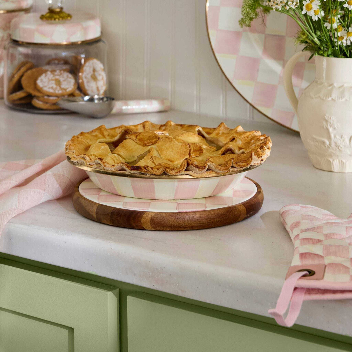 Rosy Check Large Trivet