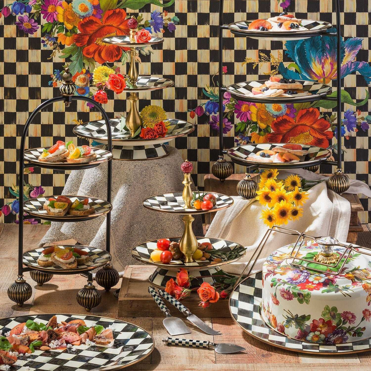 Mackenzie-Childs Courtly Check Serving Platter