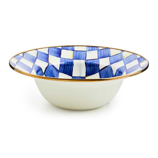 Royal Check Enamel Serving Bowl