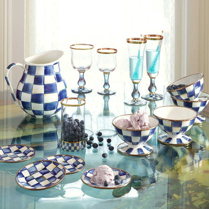 MacKenzie-Childs Royal Check Enamel Pitcher (2.84 liters)