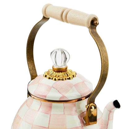 New Rosy Check Enamel Tea Kettle 1,89L