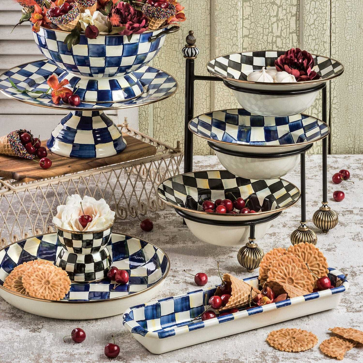 MacKenzie-Childs Royal Check Abundant Bowl