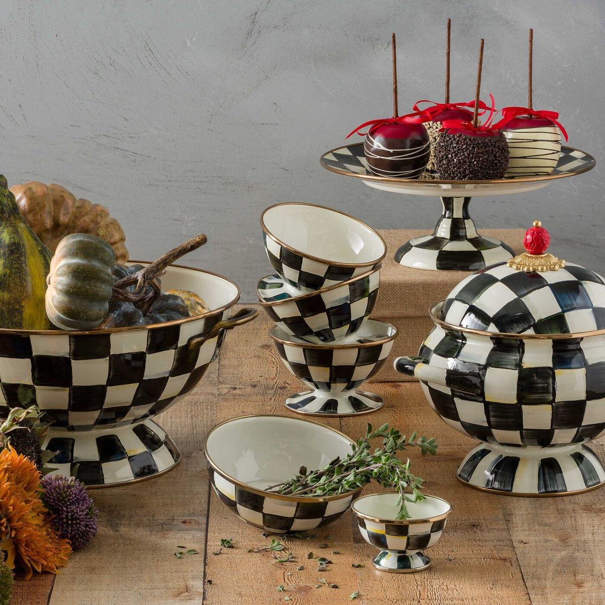 MacKenzie-Childs Courtly Check Little Sugar Bowl