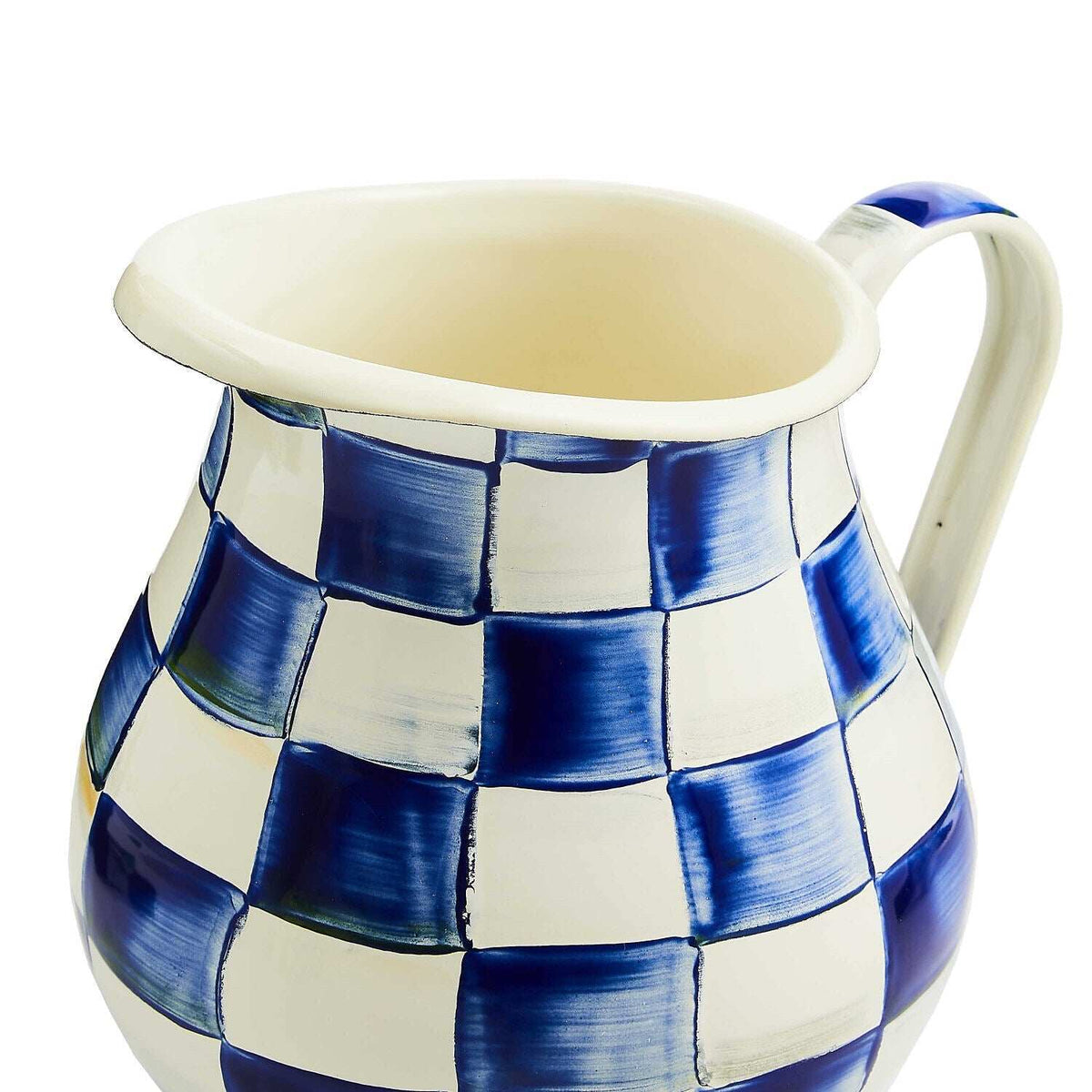 MacKenzie-Childs Royal Check Enamel Pitcher (2.84 liters)