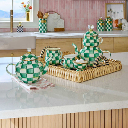 Emerald Check 4 Cup Teapot