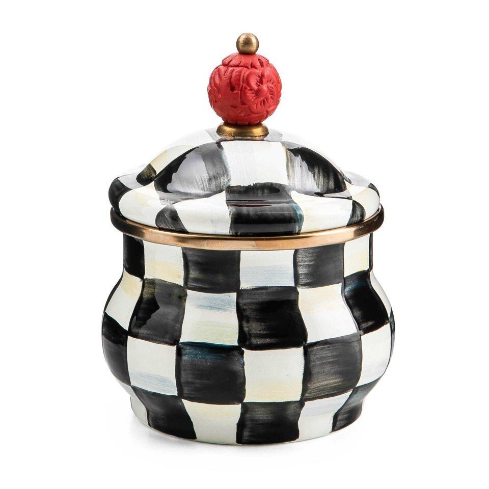 MacKenzie-Childs Courtly Check Lidded Sugar Bowl
