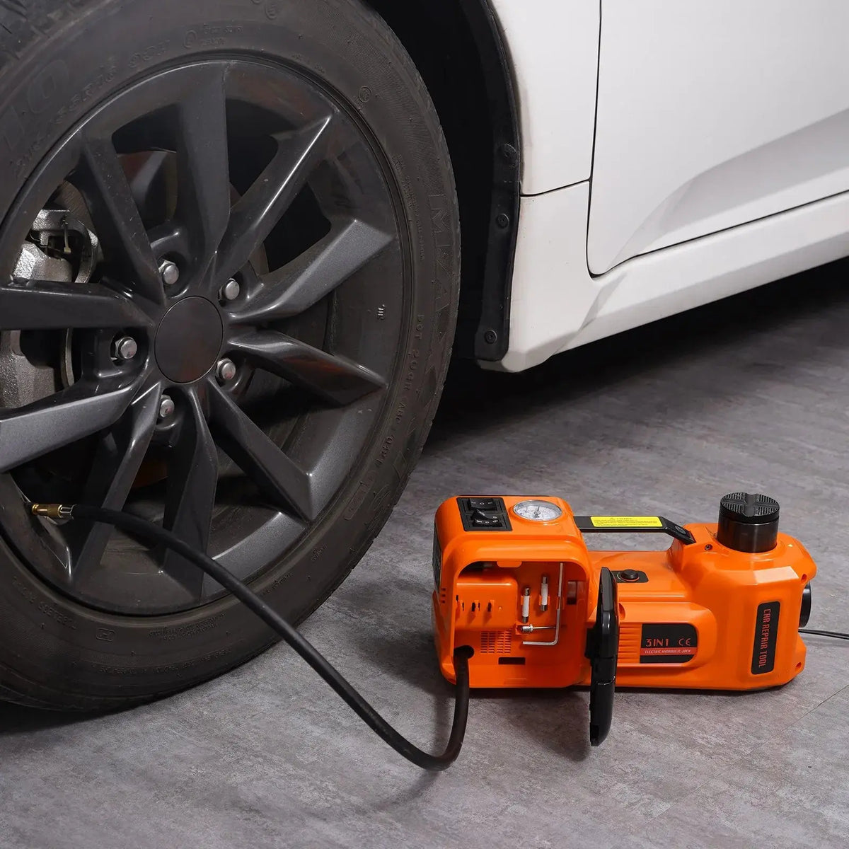 5 Ton Electric Car Jack Kit with Impact Wrench & Air Pump